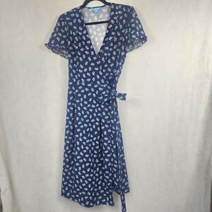 Draper James Blue Floral Midi Dress